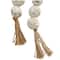 5ft. Paper Mache Round Distressed Beaded Garland with Tassel